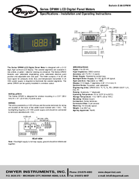 Thumbnail of document Manual - DPMW LCD Digital Panel Meter